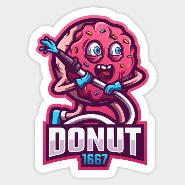 Donut #1667 Sticker by GrumpyDonut